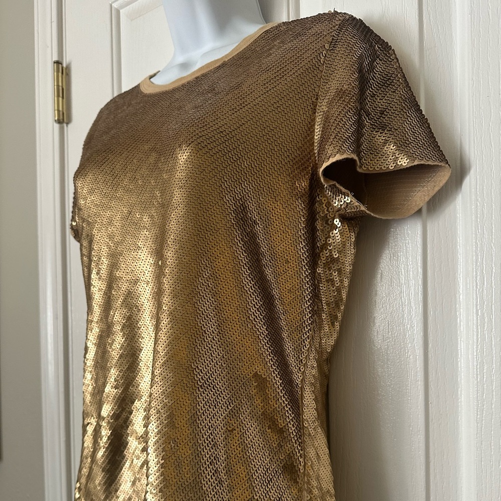 Gold Sequin Michael Kors Women's Top